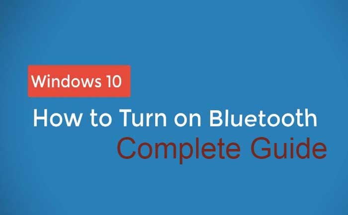 How to turn on Bluetooth Windows 10