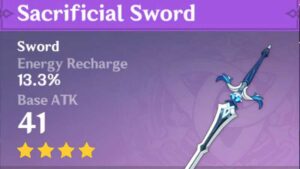 Genshin Impact Sacrificial Sword Wiki: How To Get, Stats, Skills & More.