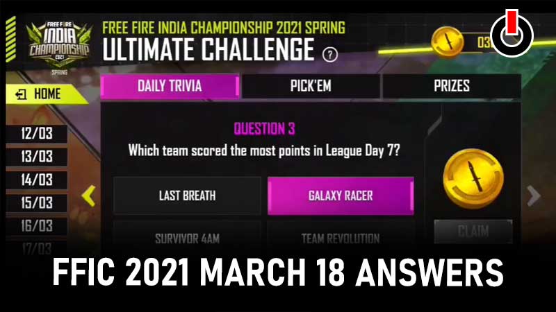 FFIC 2021 Ultimate Challenge March 18 Answers