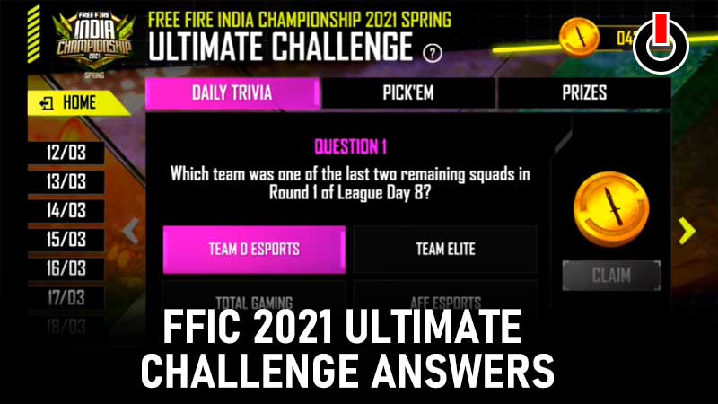 FFIC 2021 Ultimate Challenge March 19 Answers