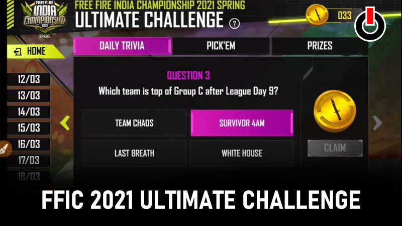 FFIC 2021 Ultimate Challenge Today Answers