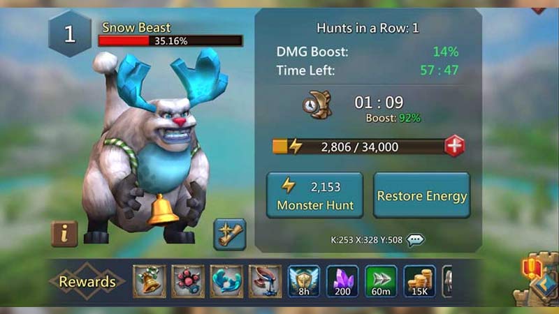 lords mobile monster hunt