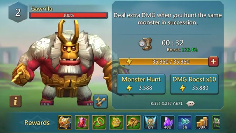 lords mobile monster hunt teams