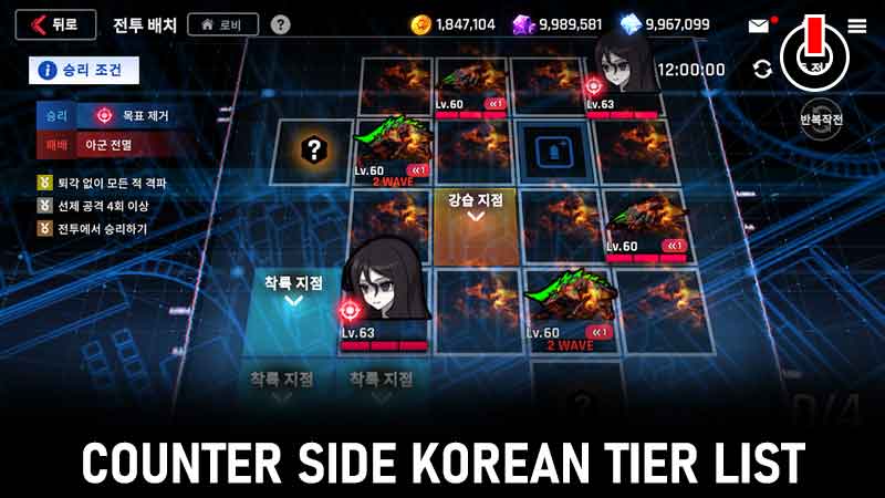 Counter Side Korean Tier List