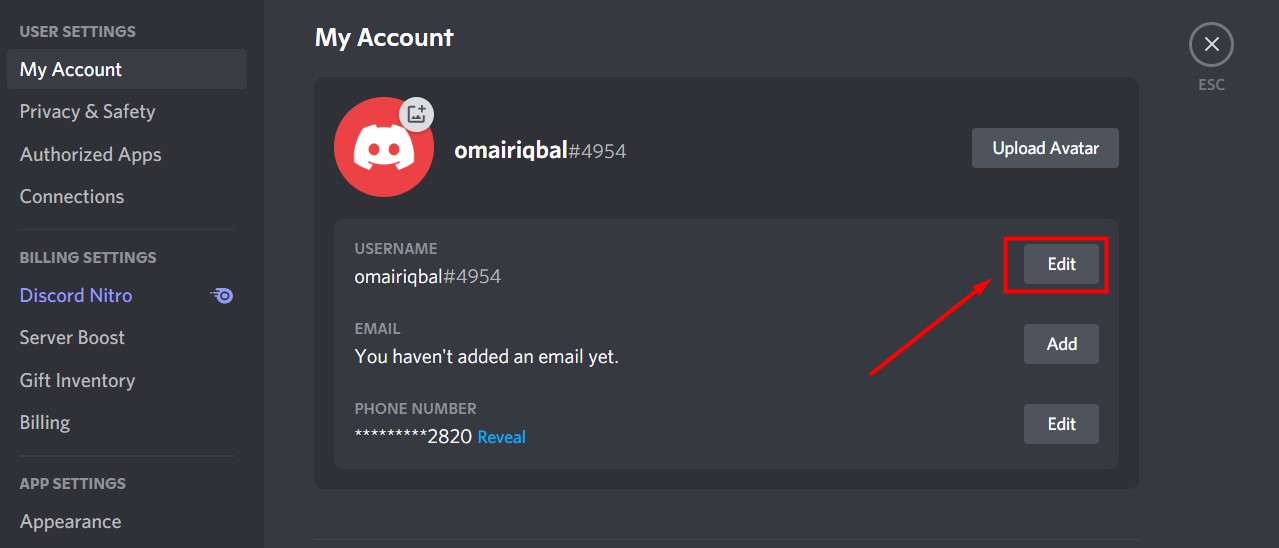 discord sign in with username