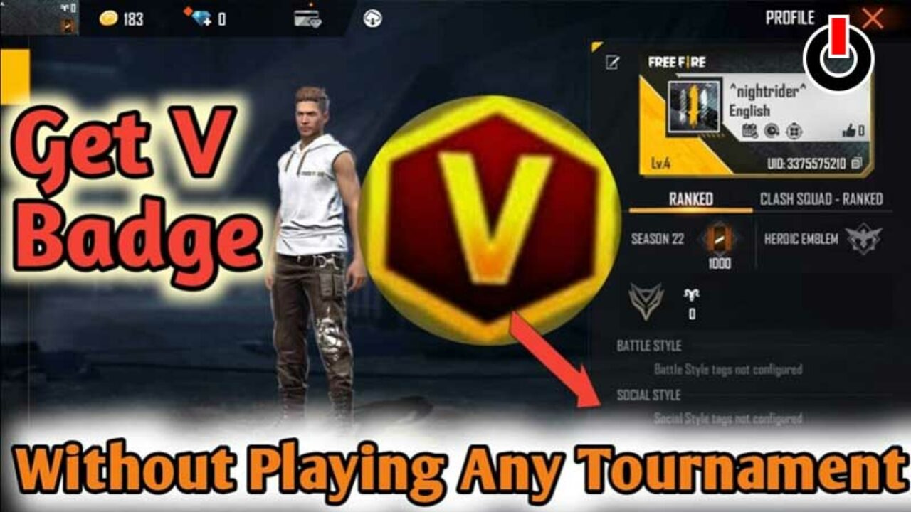 V Badge Code How To Add V Badge In Free Fire By Copy Pasting