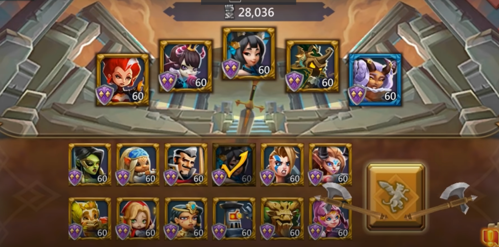 lords mobile heroes to beat monsters