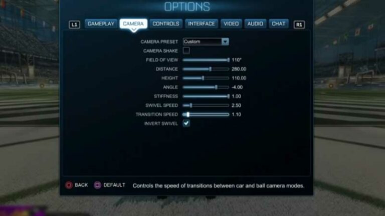 rocket league pro player camera settings