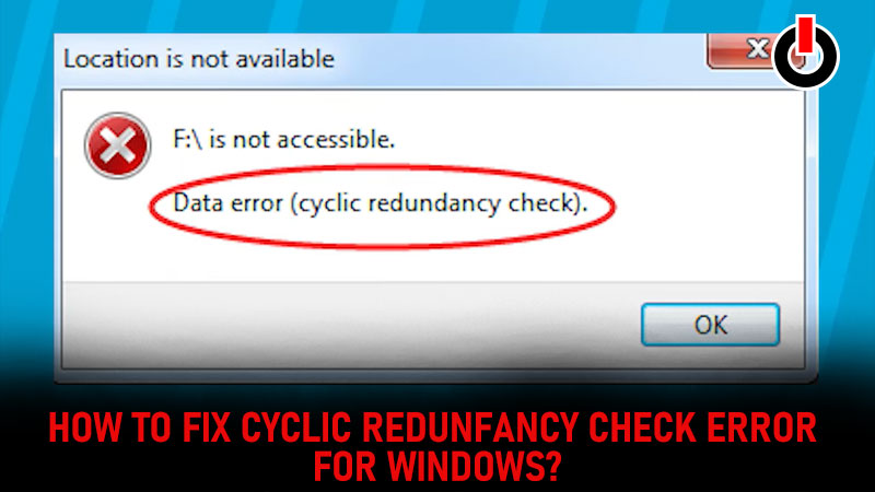 hard drive data error cyclic redundancy check