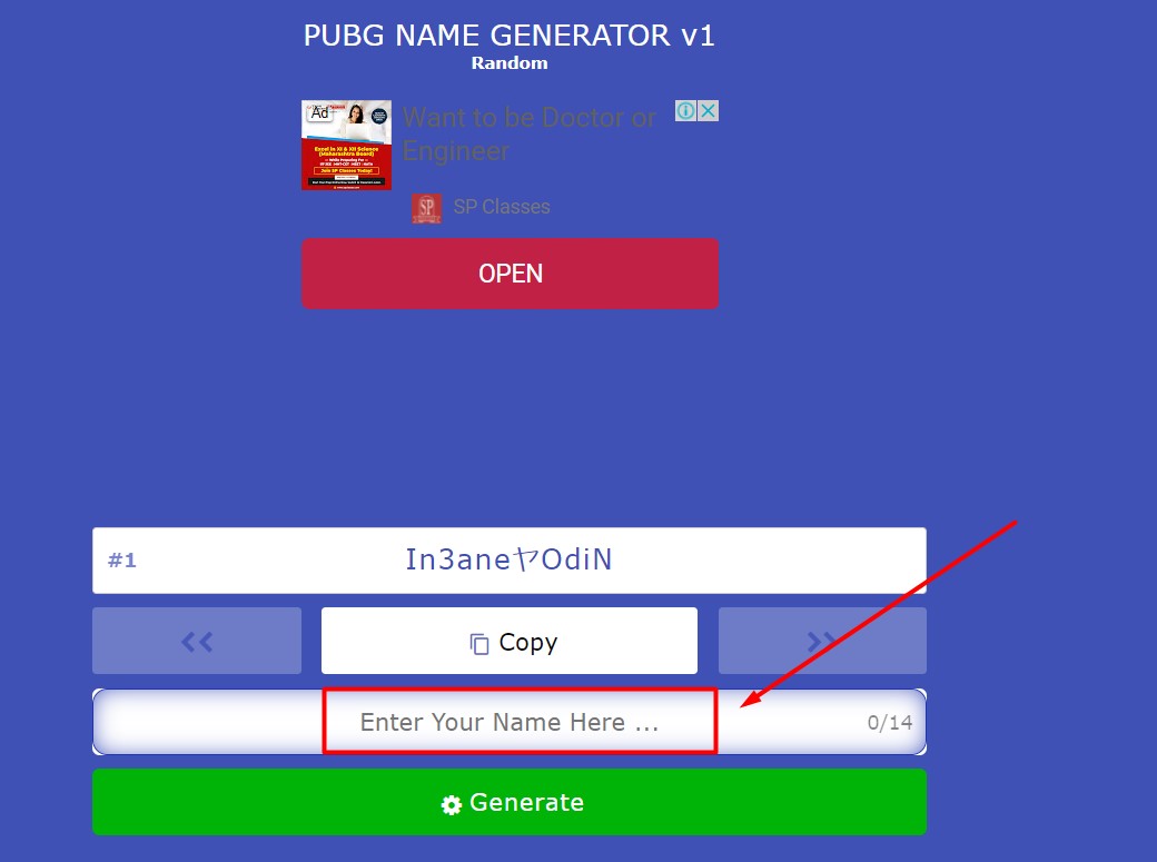 If you don’t find your desired name, just click on “Generate another” name