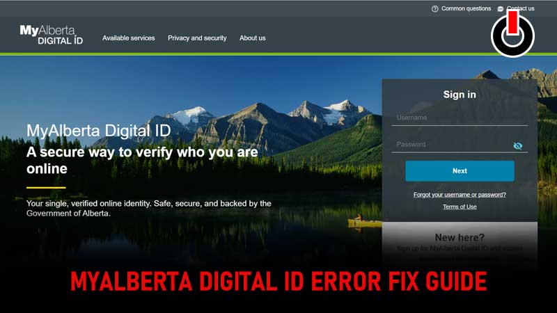 MyAlberta Digital ID error fix guide
