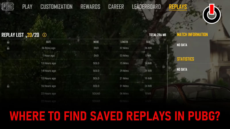 find saved replays in PUBG