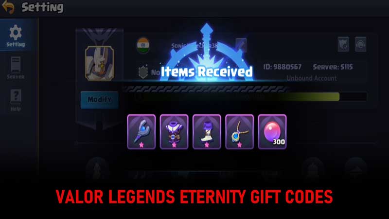 Valor Legends Gift Codes
