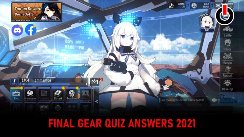 Final Gear QUiz Answers