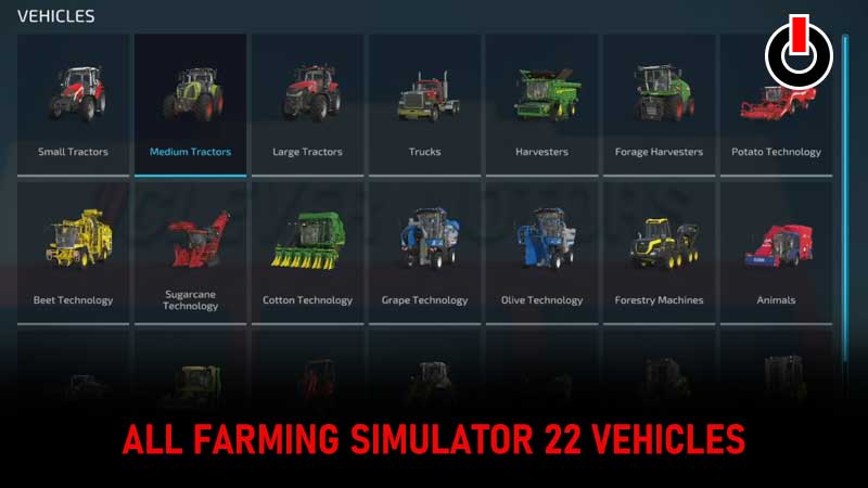 FS22 Vehicles List