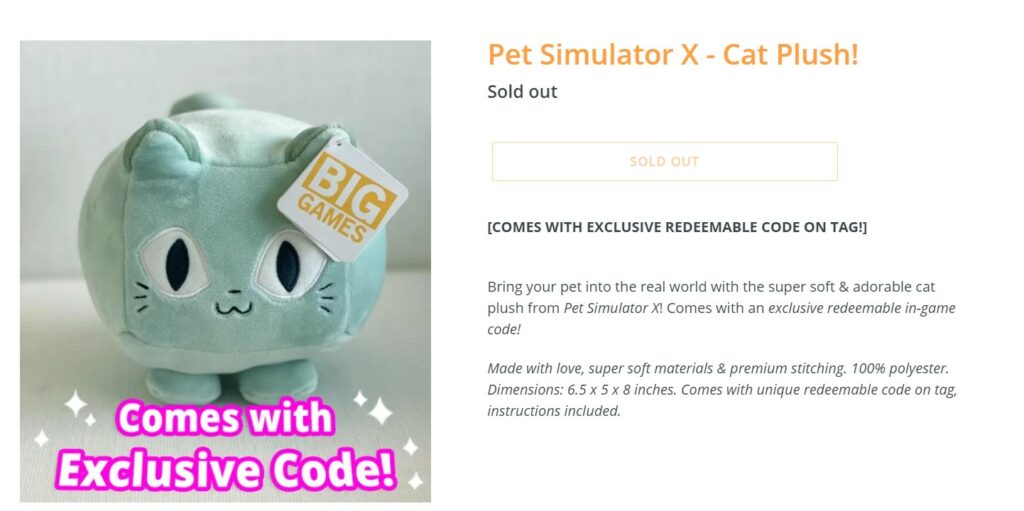 Pet Simulator X Merch Codes Explained