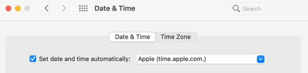 Mac Date & Time