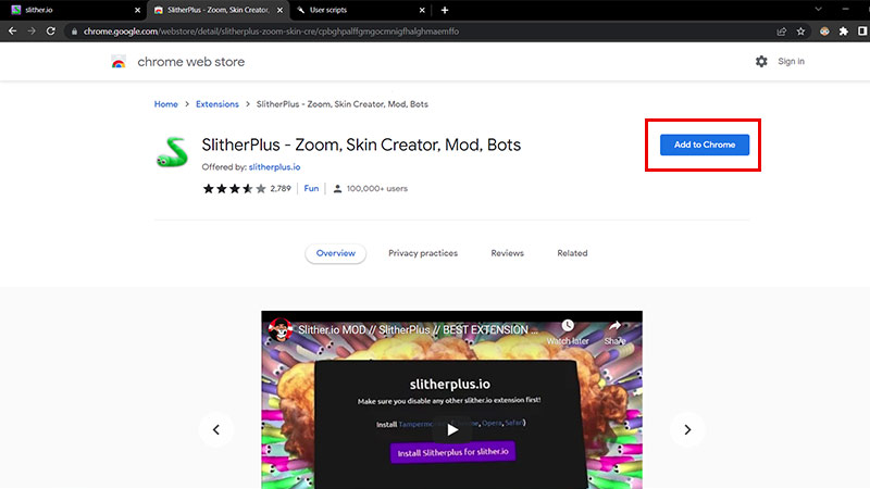 SlitherPlus - Zoom, Skin Creator, Mod, Bots