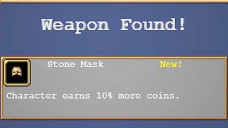 stone mask vampire survivors game