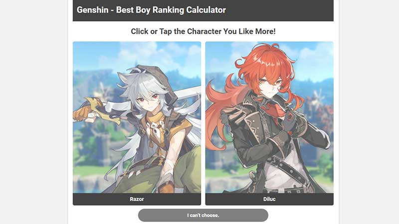 genshin impact best boy ranking calculator