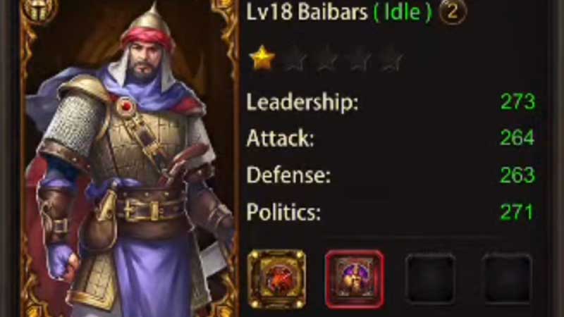 leveling up Generals in Evony