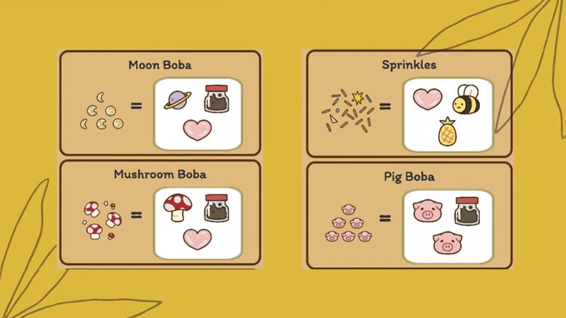 experiment recipes in boba story